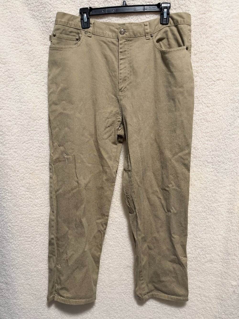 RALPH LAUREN JEANS CO Slim Boot Khaki Denim Size 16 EUC